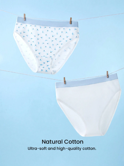 DUMMY - Panti  algodón estampadas de talle alto con logo para mujer L